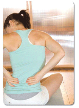 Woman with back